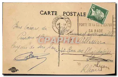 Toulon, Creux St-Georges, Entre les Pins — vista panoramica — editore non identificato — Verso
