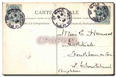 Saint-Malo — Studio di onde vicino al Forte Nazionale — G. F. n° 3395 — Verso
