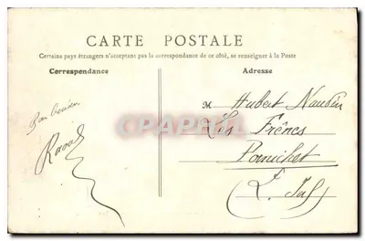 El Bois de Boulogne en Otoño — La Grande Cascade — B. F., París, n°13 — Reverso