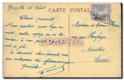 Grenoble — La Tronche i St-Eynard, widziane z Bastillie — E. R. — nr 118 — Rewers