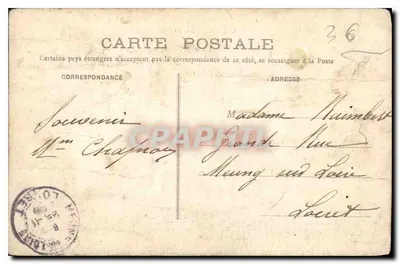 Châteauroux — Castelo Raoul — editor não identificado, n° de série 501 — Verso