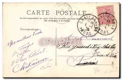 Kasteel Raoul — Châteauroux — uitgever M.T. L.L. — Achterkant