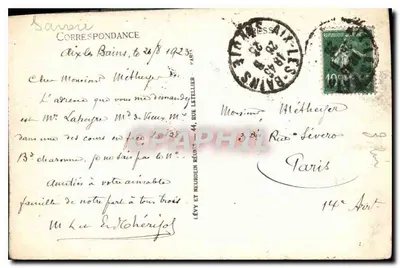 Aix-les-Bains — Lac du Bourget, Petit Port und Dent du Chat — LL, n°121 — Rückseite