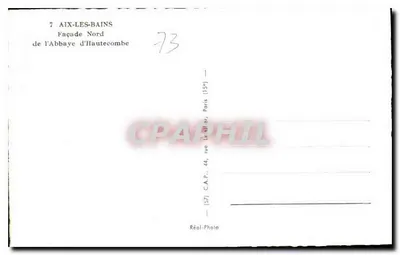 Aix-les-Bains — Północna fasada klasztoru Hautecombe — C.A.P. Paryż — Rewers