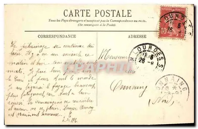 Lourdes — Najświętsza Panna Maryja z koroną — LL. n°71 — Rewers