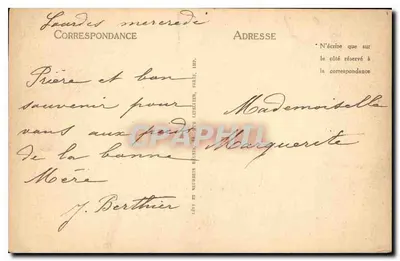 L'infanzia di Bernadette a Bartrès — LL. — n° 291 — Verso