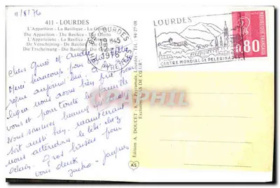 Lourdes — Objawienie Najświętszej Maryi Panny — Wydawnictwo A. Dolcet — Rewers