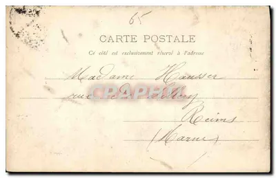 Lourdes w 1858 — Objawienie Najświętszej Panny Maryi Bernadette 7 kwietnia — D.T. Wydawca, Lourdes — Rewers