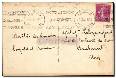 Castelo-Forte — Lourdes — Edição Douaces — Verso