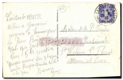 Gauterets - Cascada de Lutour — Tarjeta postal antigua n°142, editor C. P. Photomécaniques — Reverso