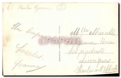 Lourdes - A Virgem Coroada e a Basílica — Les Hautes-Pyrénées, n°821, editor LF — Verso