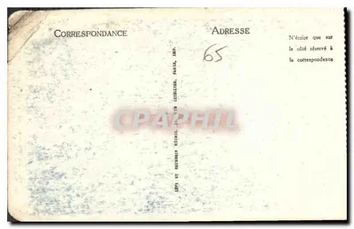 Stara pocztówka Cauterets Widok ogólny — Rewers