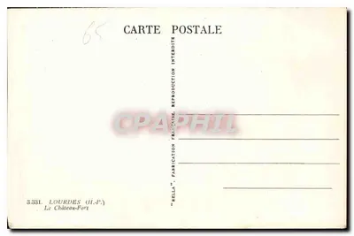 Lourdes — O Castelo-Forte — "RELLA" — Verso