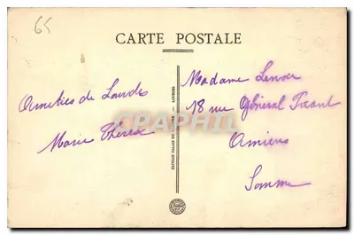 Lourdes — Wejście do Rosary — Wydawnictwo Fallas du Puy — Rewers