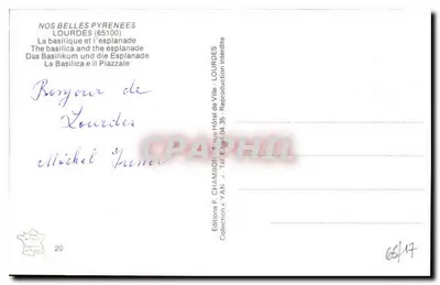 Lourdes (65100) — The Basilica and the Esplanade — Editions P. CHAMBON — Back