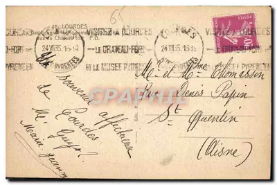 Lourdes — Bazylika Serca Piekarnego — wydawca Doucel — Rewers