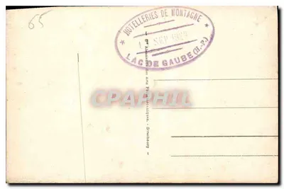 Cauterets - Het meer van Gaube — uitgever Motelleries de Montache, n°81 — Achterkant
