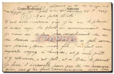 Statua Najświętszej Maryi Panny z Lourdes — Pamiątka z Lourdes — L. GRETTEL, nr 326 — Rewers