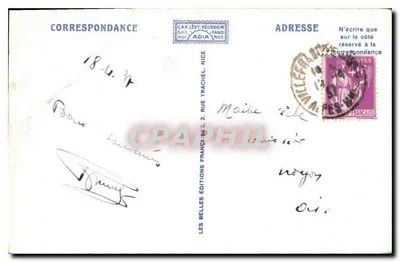 Villefranche-sur-Mer — Vista General y la Bahía — Ediciones ADIA, n°32 — Reverso