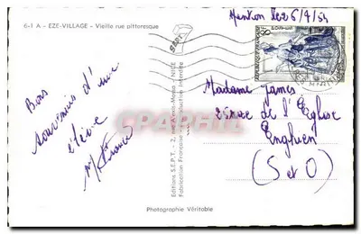 Eze-Village — Vieille rue pittoresque — Editions S.E.P.T. - Fabrication Française — Rewers