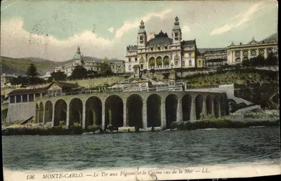 Monte-Carlo — Visão do Tiro aos Pombos e do Cassino visto do Mar — LL. N° 136