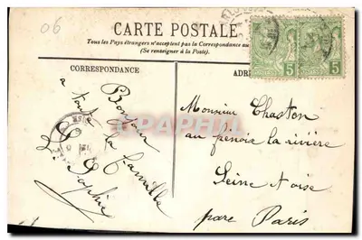 Monte-Carlo — Visão do Tiro aos Pombos e do Cassino visto do Mar — LL. N° 136 — Verso