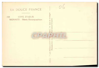 Monaco — Museu Oceanoográfico — Éditions d'Art Yvon — Verso