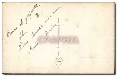 Para zakochana — dekor z hawranu — wydawca V. Compte & Cie, nr 380 — Rewers