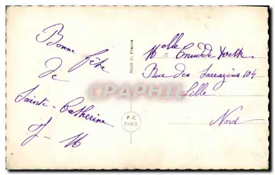 Santa Catarina — Virgem e mártir — P-C PARIS n°3829/4 — Verso