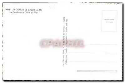 Góry Daluis — Przepaść i Przejście rzeki Var — Wydawnictwo MAR, 4, Wyd. ward de Cimiez — NICE — Rewers
