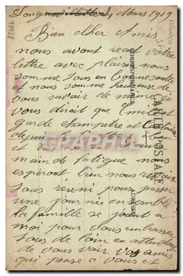 Monte-Carlo - A Vista do Teatro, Casino entre os Palmiers — Edição Gilletta, n° 705 — Verso