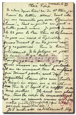 Kościół Świętego Thierry’ego — szczegółowe rzeźby — seria 3367, wydawca anonimowy — Rewers
