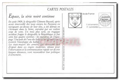 Catástrofe do dirigível "République", em 25 de setembro de 1909 — Velório das vítimas em Versailles — Transporte dos corpos para a catedral — C. M. — Verso