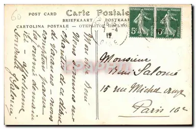 Zamek w PIERREFONDS — Widok z przystanku — ND Phot. — Rewers