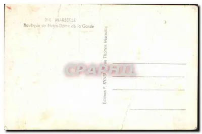 Basílica de Notre-Dame de la Garde — Marsella — Ediciones P. Ryner — Reverso