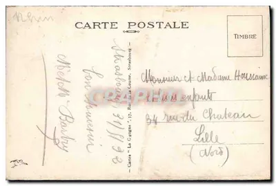 Strasburg — Katedra i Pałac Rohan — Karty 'La Cagogne' — Rewers
