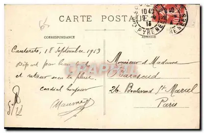 Cauterets — Spadzista Lutour — C. C. 60 — Rewers