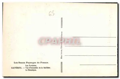 Le Houmigas — Ogólny widok Raillière — Cautérets — Wydawca Téreès — Rewers