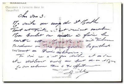 Embarcações de pesca amarradas no Vieux-Port — Marselha — n°107 — Verso