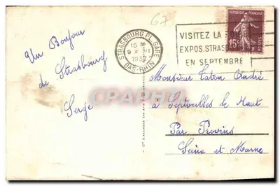 Strasbourg - Uniwersytet — wydawca A.P.A. nr 54 — Rewers
