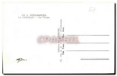 Estrasburgo — La Catedral — La Virgen — Reverso