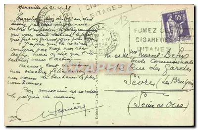 Faro della Cigane — Marsiglia — Edizione La Cigane, serie 13 — Verso