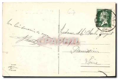 Stara pocztówka Strasbourg, Katedra św. Tomasza — Rewers