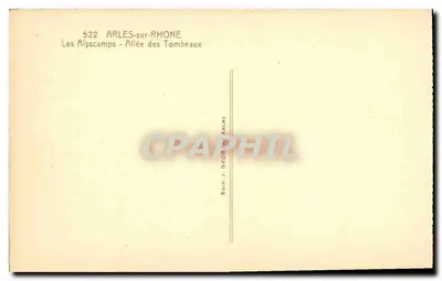 Alyscamps - Aleja Grobów — Arles-sur-Rhône — Wydawca J. George — Rewers