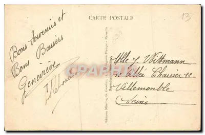 Marsylia — Najświętsza Maryja Panny Obronnej — Mireille, n° 180 — Rewers