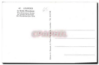 Lourdes — Jaskinia Cudowna — Wydawca Edluf — Rewers