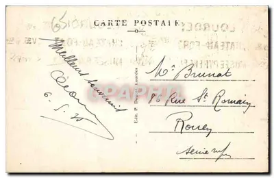 Lourdes — La Basílica y el Pic du Jer — P. D. 10 — Reverso