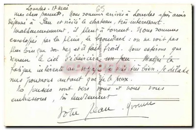 Lourdes — The Basilica and the Pyrenees — C.A.B. n°189 — Back