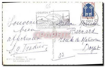Lourdes — Basílica e novos pontes — Éditions Yan-Roge — Verso