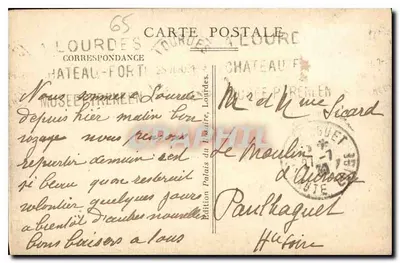 LOURDES — Ogólny widok Bazyliki — Wydawnictwo Palais du Père Lourdes — Rewers